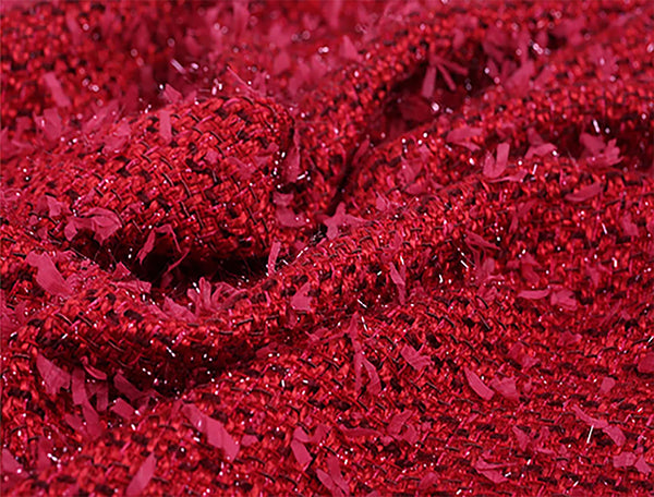 Shades of Red  - Shimmering Double Faced French Tweed - 152 cm Wide.