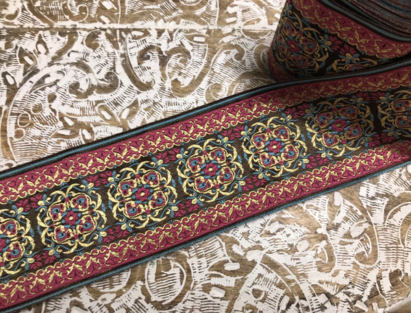 Multi Color  - Embroidered  Jacquard Ribbon -  In two Styles.