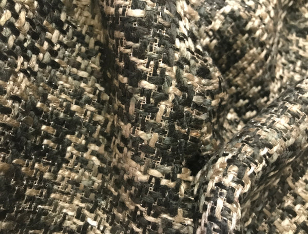 Shades of Moss Green/Tan w/Speckles of Silver - French Tweed - 150 Wide.