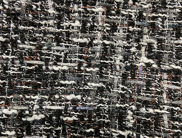 Shades of Grey/Black/Off White/Tan/Purple - French Tweed - 150 cm Wide.