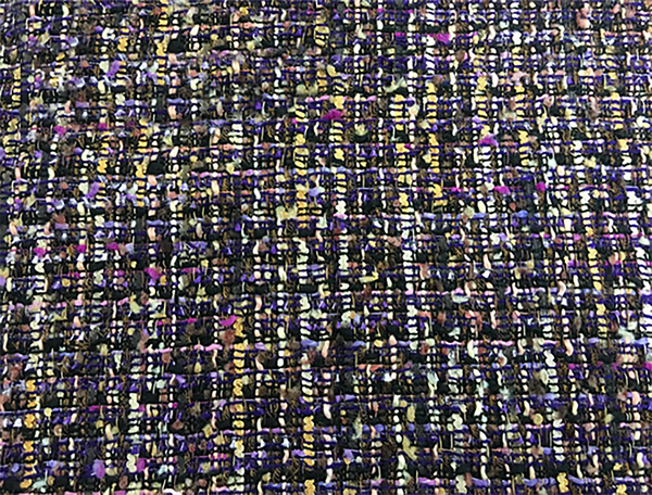 Nobel Purple, Gold Tans and Pink - French Tweed - 150 cm Wide.