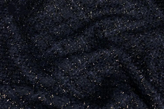 Midnight Blue - Shimmering  French Tweed - 150 cm Wide.