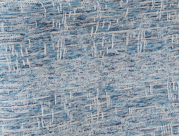 Blue and White - French Tweed -150 cm Wide.