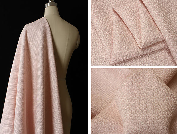Shades of Pink/White w/Speckles of Gold - Lined  French Tweed - 142 cm Wide.