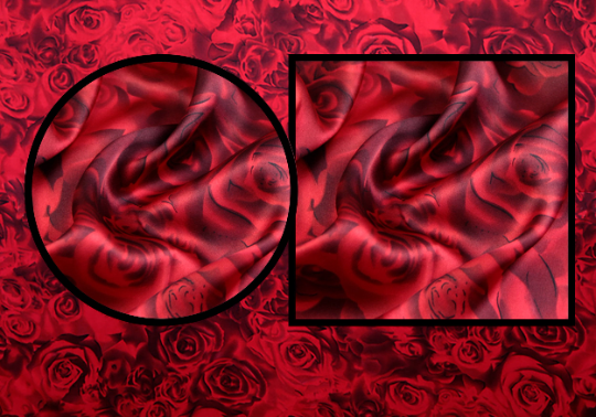 Shades of Red/Black Roses Print - Italian Stretch Silk Satin - 120 cm Wide.