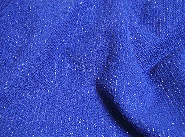 Blue & Silver Colors - Shimmering  French Tweed - 150 cm Wide