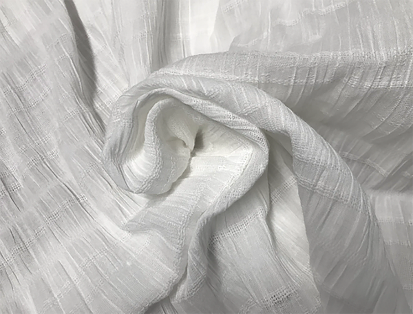White Egyptian Cotton Jacquard  - 138 cm Wide.