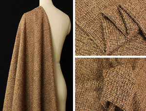 Shades of Gold/Brown -  French Tweed - 150 cm Wide.