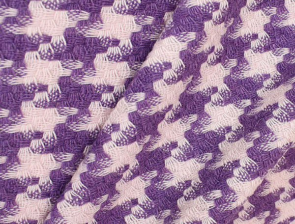Purple/Light Pink HoundsTooth  - French Tweed - 150 cm Wide.
