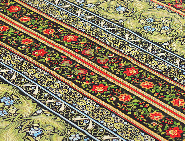Multi Color Print - Italian Silk Linen Fabric - 127 cm Length x 132 cm Width.