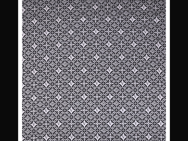 Black Print on White Background - Stretch Mulberry Silk Satin - 140 cm Wide.
