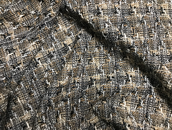Shades of Tan/Grey/Black/White  -Double Faced French Tweed - 150 cm Wide.